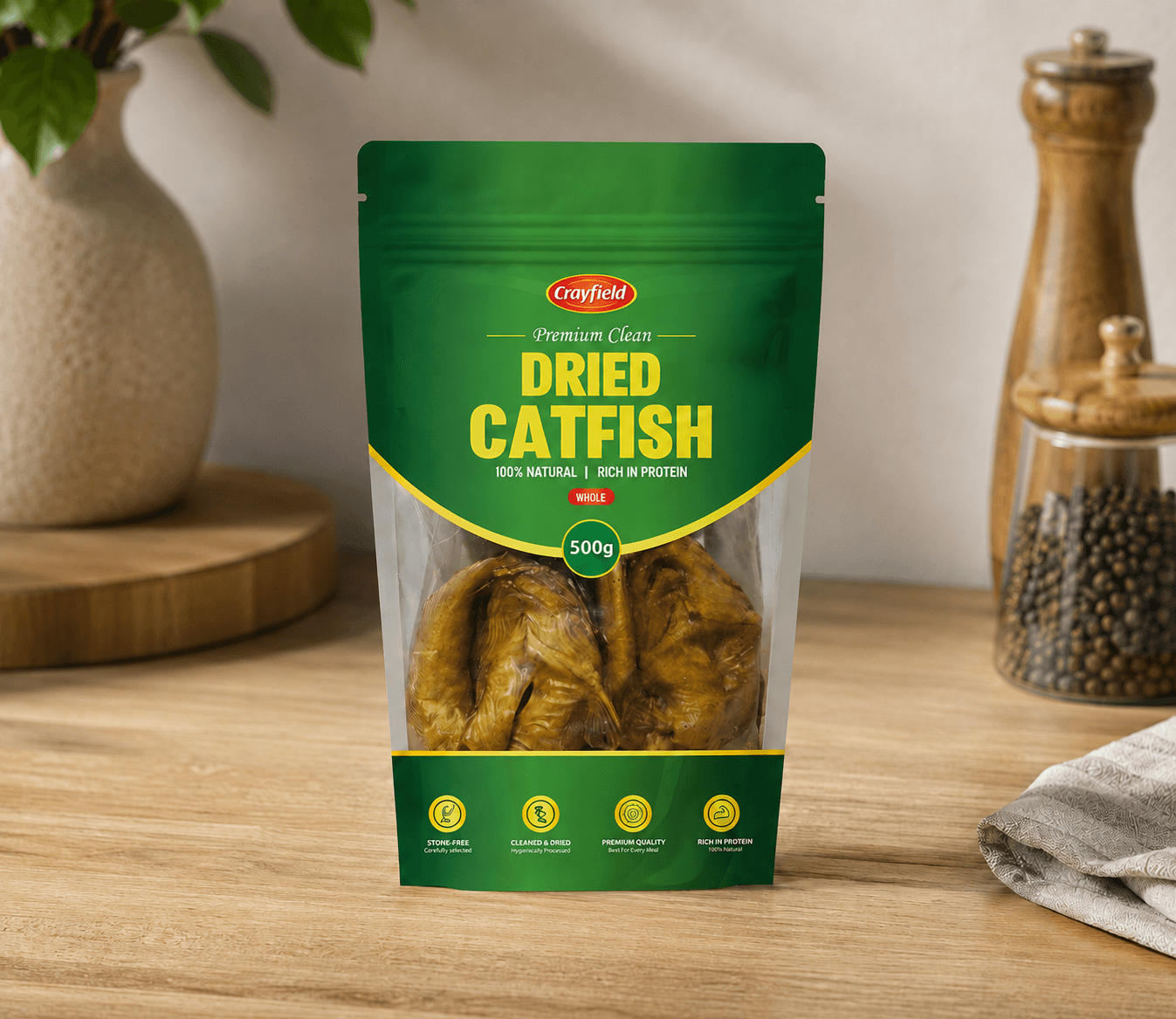 Whole Dried Catfish (Medium)